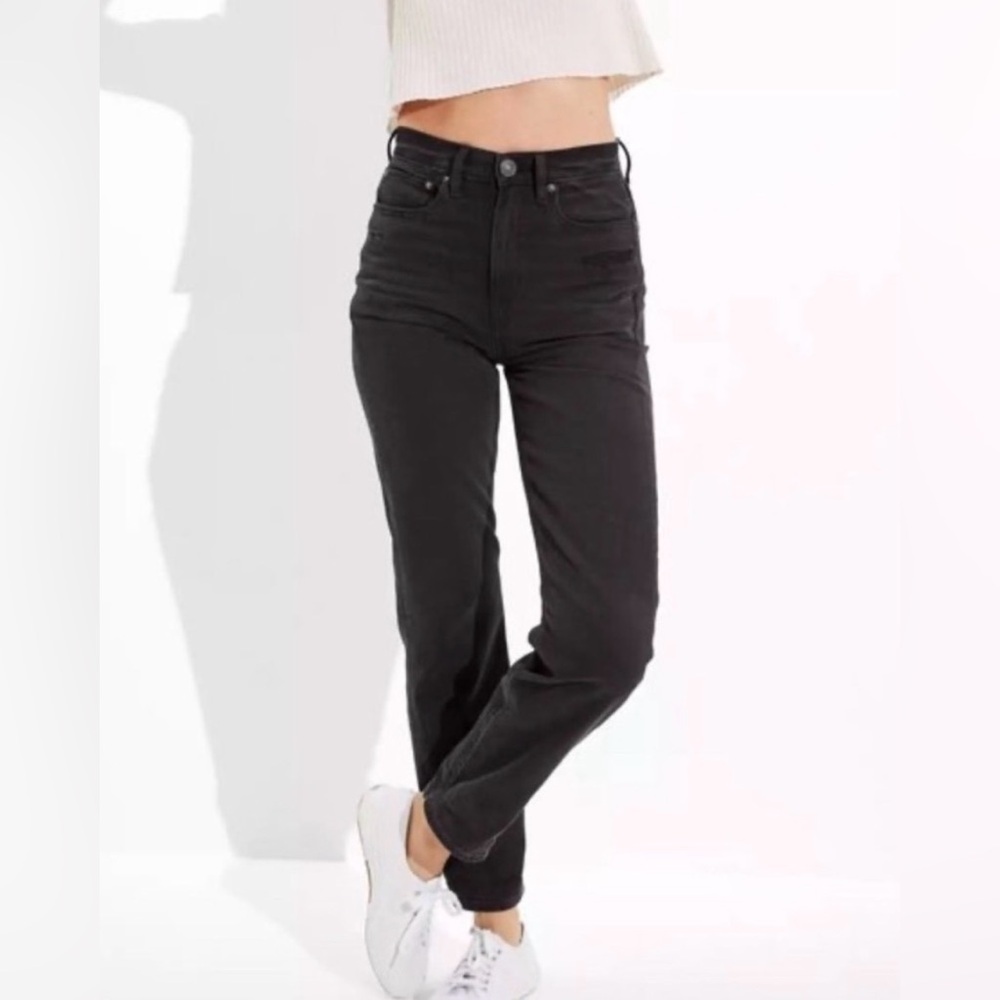 American Eagle Women’s High Rise 90's Boyfriend Jeans in Washed Black